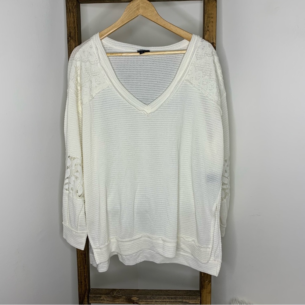 Torrid Cream Knit Sweater Size 3